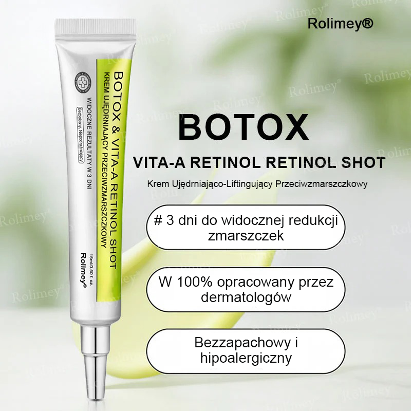🎁Rolimey® krem przeciwzmarszczkowy (z peptydami typu Botox i Vita-A Retinol) – ostatni dzień promocji, 70% TANIEJ ⏰