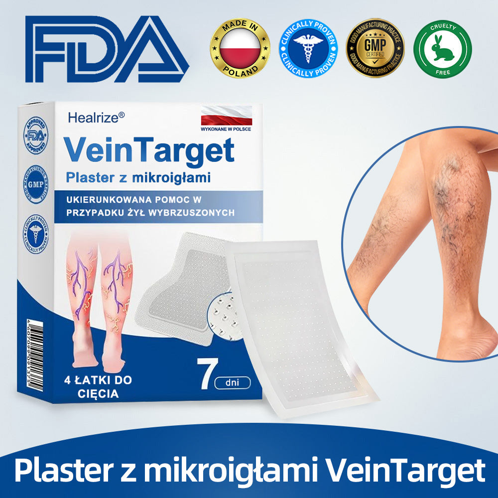 Healrize® VeinTarget Plaster z mikroigłami |⚡ Natychmiastowa ulga, długotrwałe efekty