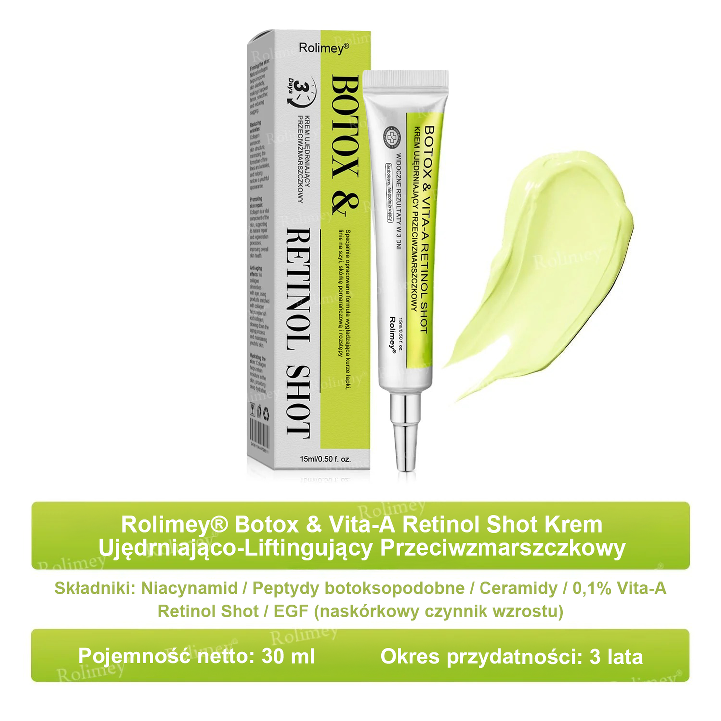 🎁Rolimey® krem przeciwzmarszczkowy (z peptydami typu Botox i Vita-A Retinol) – ostatni dzień promocji, 70% TANIEJ ⏰
