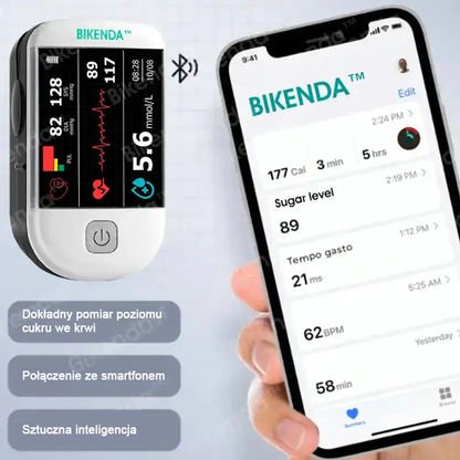 Bikenda™ nowej generacji inteligentny wielofunkcyjny nieinwazyjny laserowy glukometr 👩‍💼[dokładność 99,9%]🍀🍀🍀