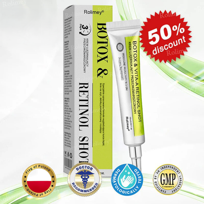 🎁Rolimey® krem przeciwzmarszczkowy (z peptydami typu Botox i Vita-A Retinol) – ostatni dzień promocji, 70% TANIEJ ⏰