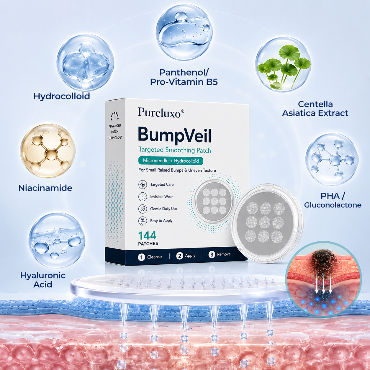Pureluxo® BumpVeil Targeted Smoothing Patch