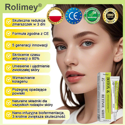 🎁Rolimey® krem przeciwzmarszczkowy (z peptydami typu Botox i Vita-A Retinol) – ostatni dzień promocji, 70% TANIEJ ⏰