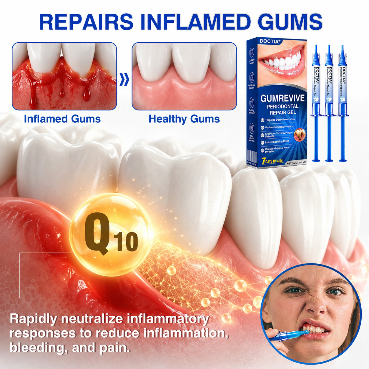 🇺🇸👨‍⚕️🦷😊 DOCTIA® GumRevive Advanced Gum Care & Repair Gel